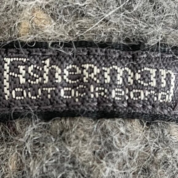 Fisherman Out Of Ireland Pure New Wool Chunky LS Pull Over Sweater Grey Brown M - Picture 10 of 12